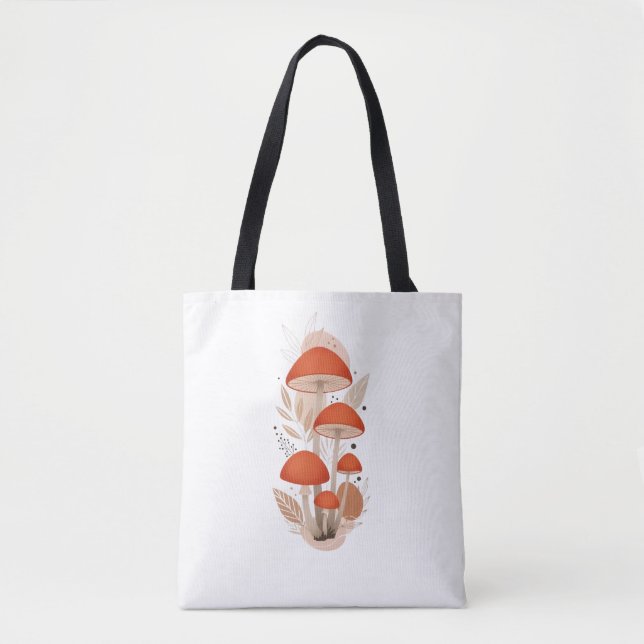 Colorful Mushroom Vibrant Botanical Tote Bag (Frente)