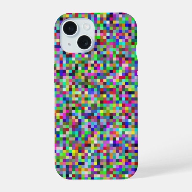 Colorful Pixel Squares Background Pattern (Verso)