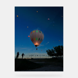Colorful Sunrise Hot Air Balloons Festival at Dusk