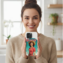 Colorful Vintage Woman iPhone/iPad Case | Groovy