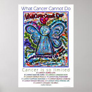 Colorful What Cancer Cannot Do Angel Poster Print