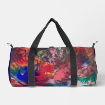 Colorida Abstrato Watercolor Hippie Duffle Bag