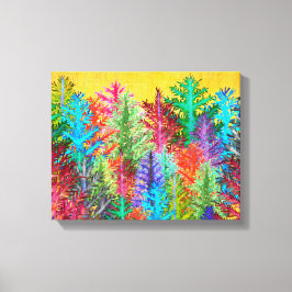 Colorida Aquarela Canvas de Pinheiros
