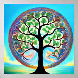 Colorida Árvore do Poster