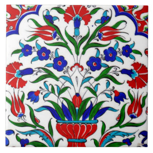Colorida Azulejo de cerâmica floral turca.