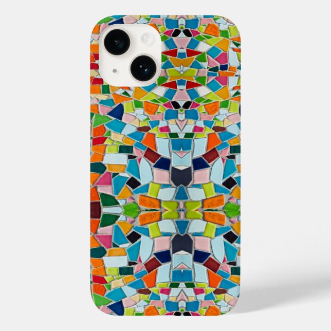 Colorida capas de iphone do Mosaico Terrazzo (Verso)