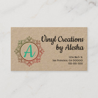 Colorida Cartão de visita Mandala - Personalize-A!