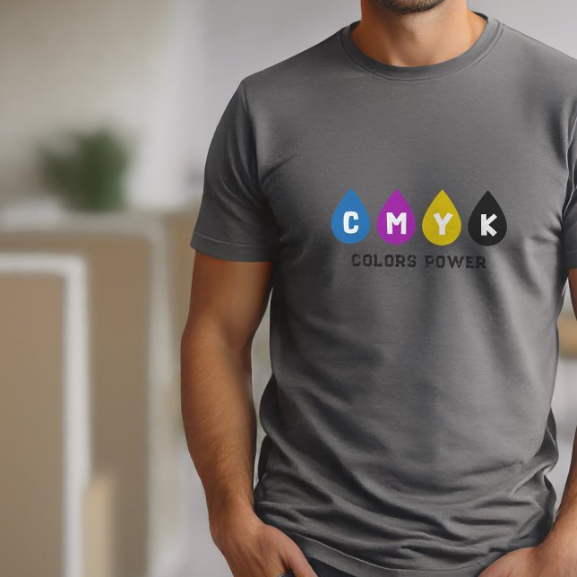 Colorida CMYK Ink Drops Men's T-Shirt (Colorful CMYK Ink Drops T-Shirt)