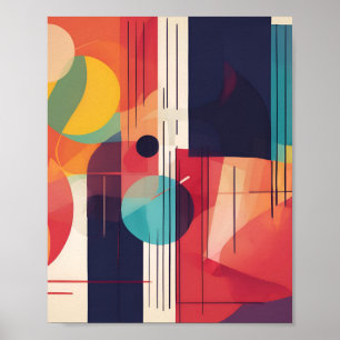 Colorida Elegante Estilo Geométrico Impressão