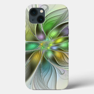 Colorida Fantasy Flor Moderno Abstrato Fractal