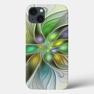 Colorida Fantasy Flor Moderno Abstrato Fractal
