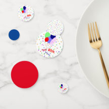 Colorida Feliz 20 de Aniversário Balões Confetti