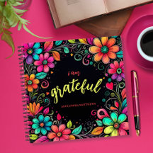 Colorida Floral, agradeço o Diário de Gratidão