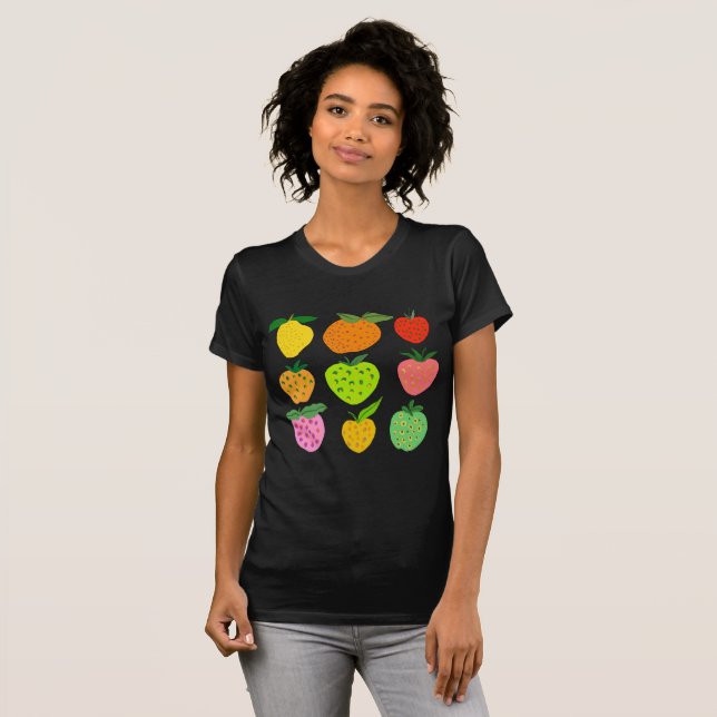 Colorida fruta T-Shirt (Frente Completa)