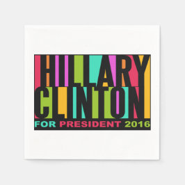 Colorida Hillary Clinton 2016 - guardanapos de pap