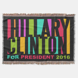 Colorida Hillary Clinton 2016 lança cobertor