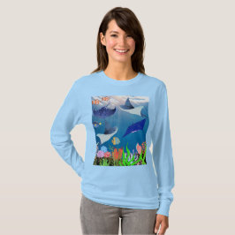 Colorida Mantas Stingray Undersea Serenity T-Shirt