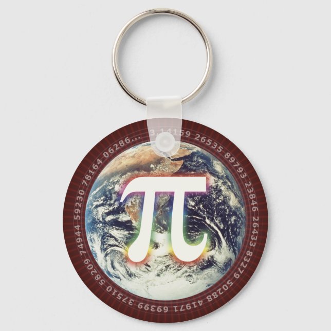 Colorida Pi na Terra - Chaveiros matemáticos (Frente)