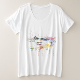Colorida pingando tinta T-Shirt