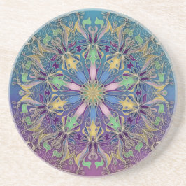 Colorida Porta copos de Mandala Sandstone