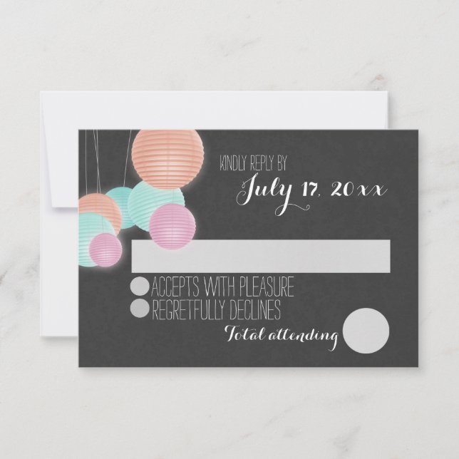 Colorida Resposta de Casamento de Lanternas de Pap (Frente)