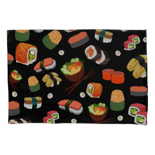 Colorida Sushi sobre fundo preto