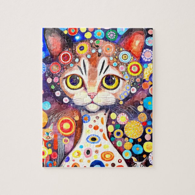 Colorida Unique Kitten Jigsee Quebra-cabeça (Vertical)