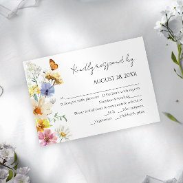 Colorida Wildflower | Cartões RSVP Boho Wedding