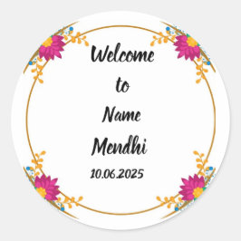 Colorido adesivos de favoritos Mendhi
