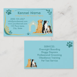 Colorido Cartão de Visita Personalizável de Canil