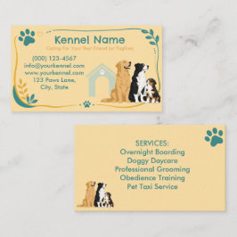 Colorido Cartão de Visita Personalizável para Cani