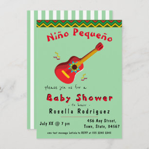 Colorido Convite para Chá de fraldas Fiesta Boy Me