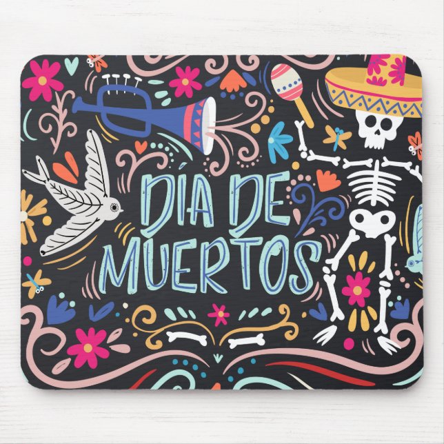 Colorido Diâmetro de los Muertos | Mousepad (Frente)
