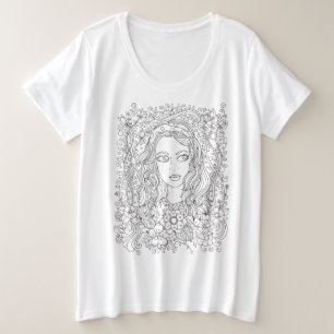 Colorido-me Camiseta Básica de Tamanho Mais Bonito