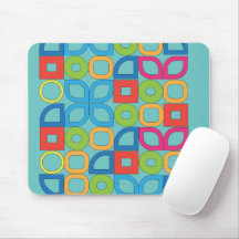 Colorido Mousepad Geométrico Moderno de Meados do