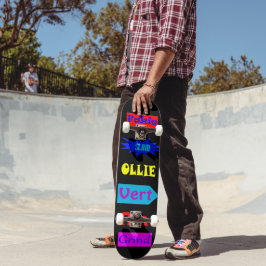 Colorido Ollie Fakie Skateboard Termos Pretos