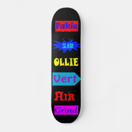 Colorido Ollie Fakie Skateboard Termos Pretos