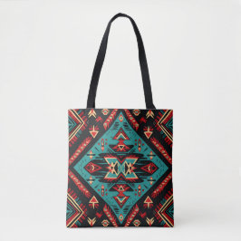 Colorido padrão tribal indiano Tote Bag