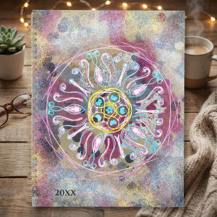 Colorido planejador floral Boho caprichoso
