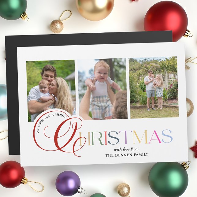 Colorido Script Moderno de Feliz Natal 3-Foto (Criador carregado)