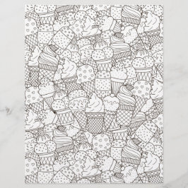 Coloring Page Desserts Galore Scrapbook Paper