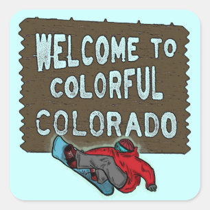 Colorir etiquetas de boas-vindas do Colorado
