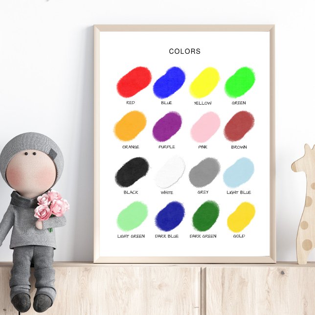Colors Poster – Preschool Wall Art (Criador carregado)