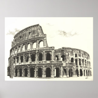 Colosseum - Impressão de Belas Artes de Óculos Cru