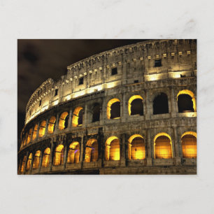 Colosseum no cartão postal noturno