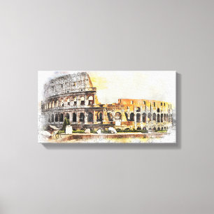Colosseum Roma Ruin Arena Canvas Pintura