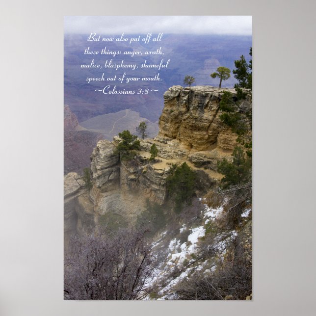 Colossianos 3:8 Poster (Frente)