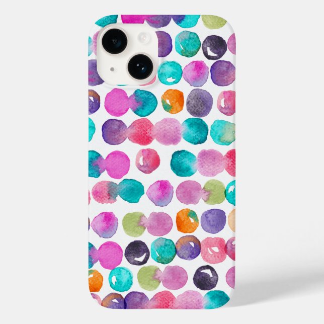 Colour Pop Watercolor iPhone Case – Aesthetic Vibe (Verso)