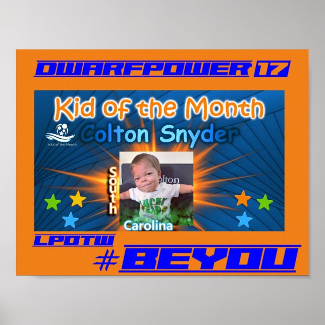 Colton Snyder Kid do Poster do Mês (Frente)