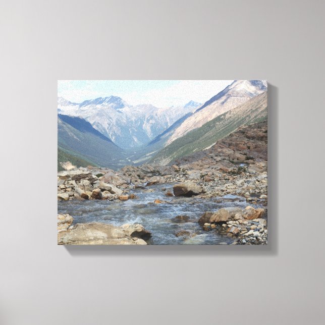Colúmbia Britânica Canadá Canvas Glacial Creek (Frente)